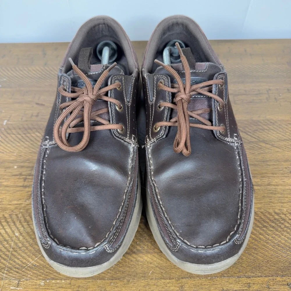 Skechers Shoes Mens 13 Brown‎ Relaxed Fit Air Cooled Memory Foam Expended Menson